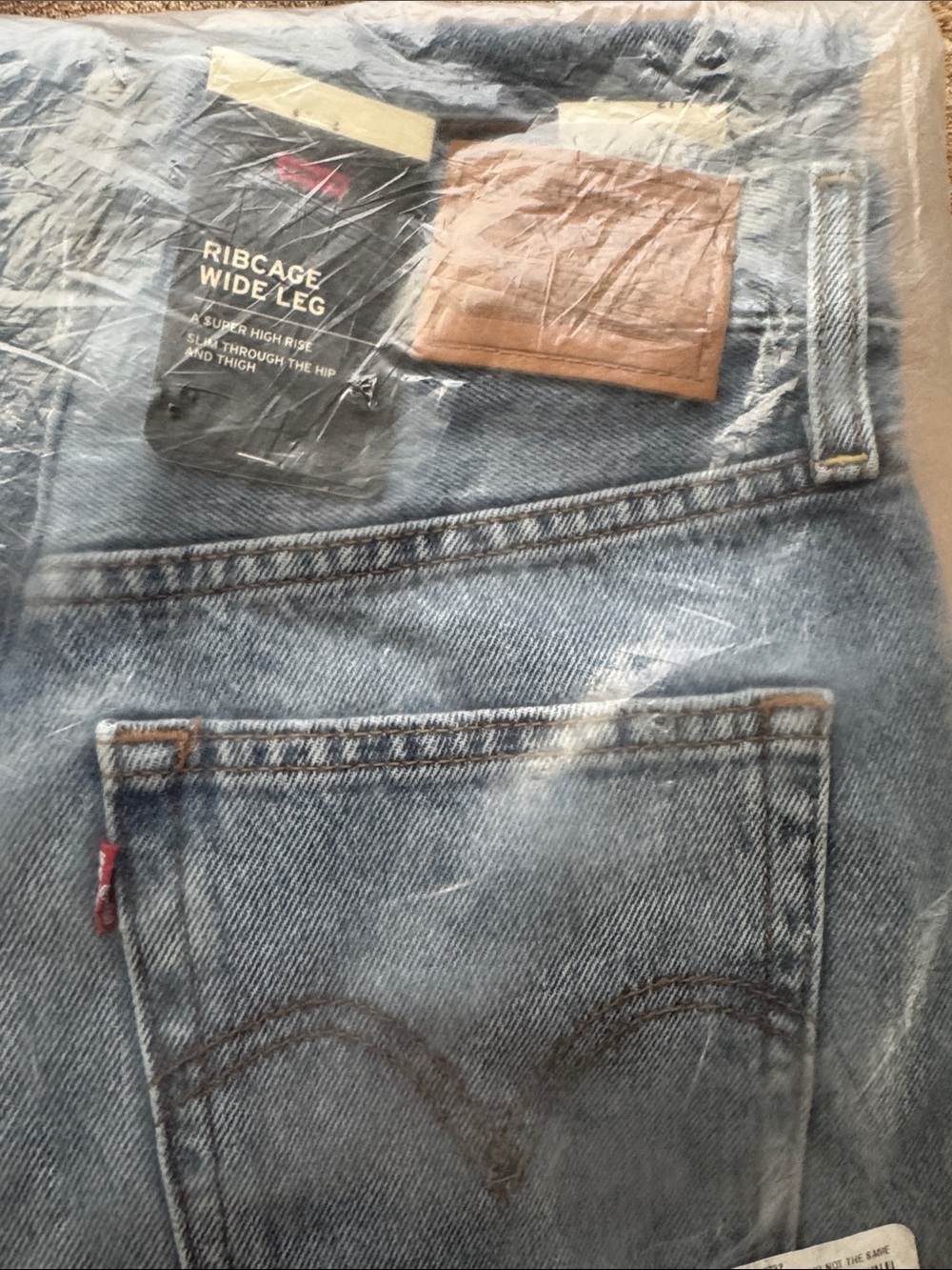 Ribcage Wide-Leg Light Wash Jeans - Blue
